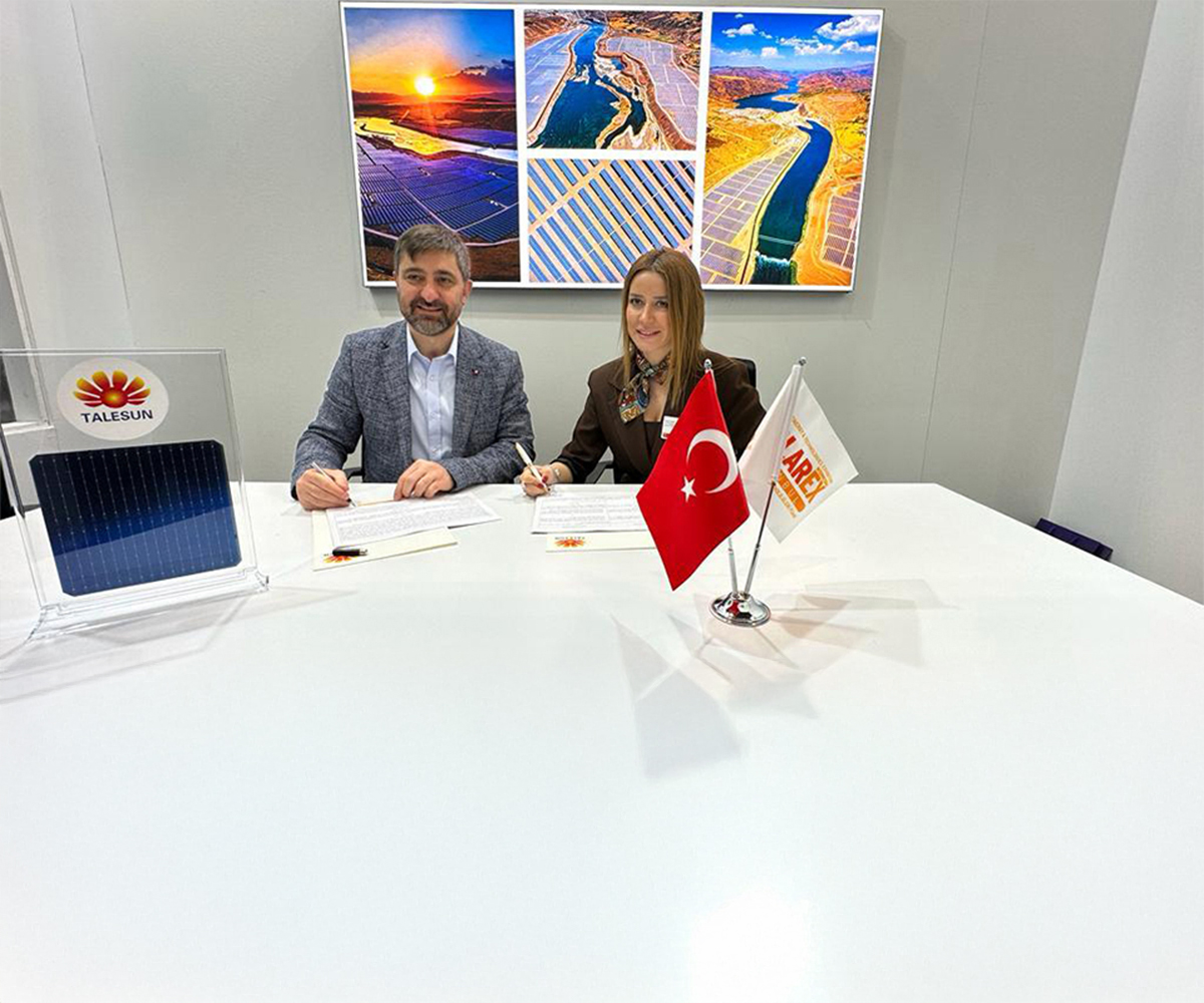 Büyük ölçekli projelerimiz için TALESUN SOLAR ile tedarik sözleşmelerimizi imzaladık.