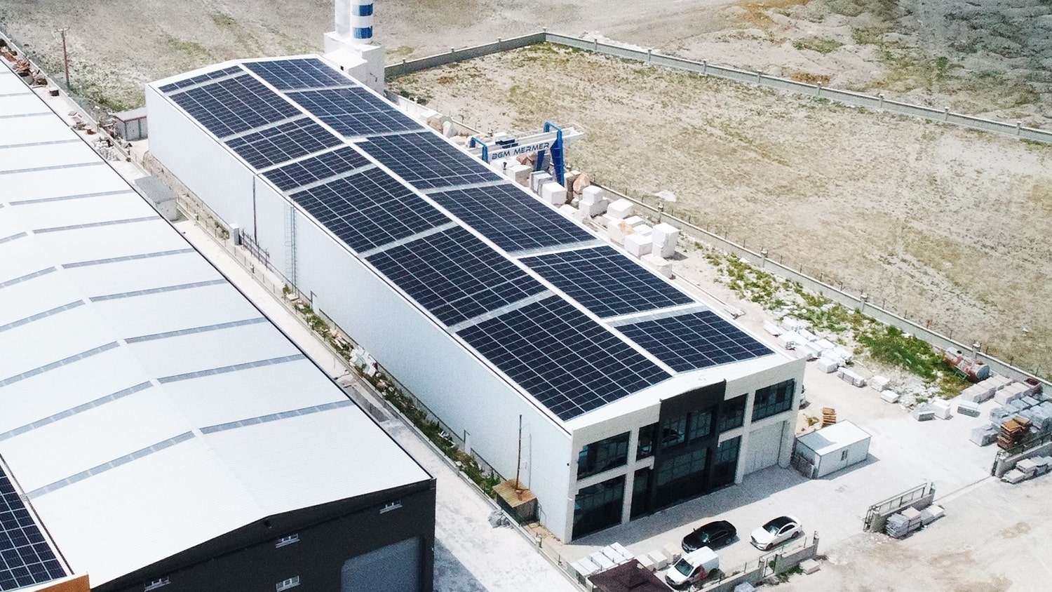Konya - BGM Mermer 324 kWp Çatı Üzeri Güneş Santrali