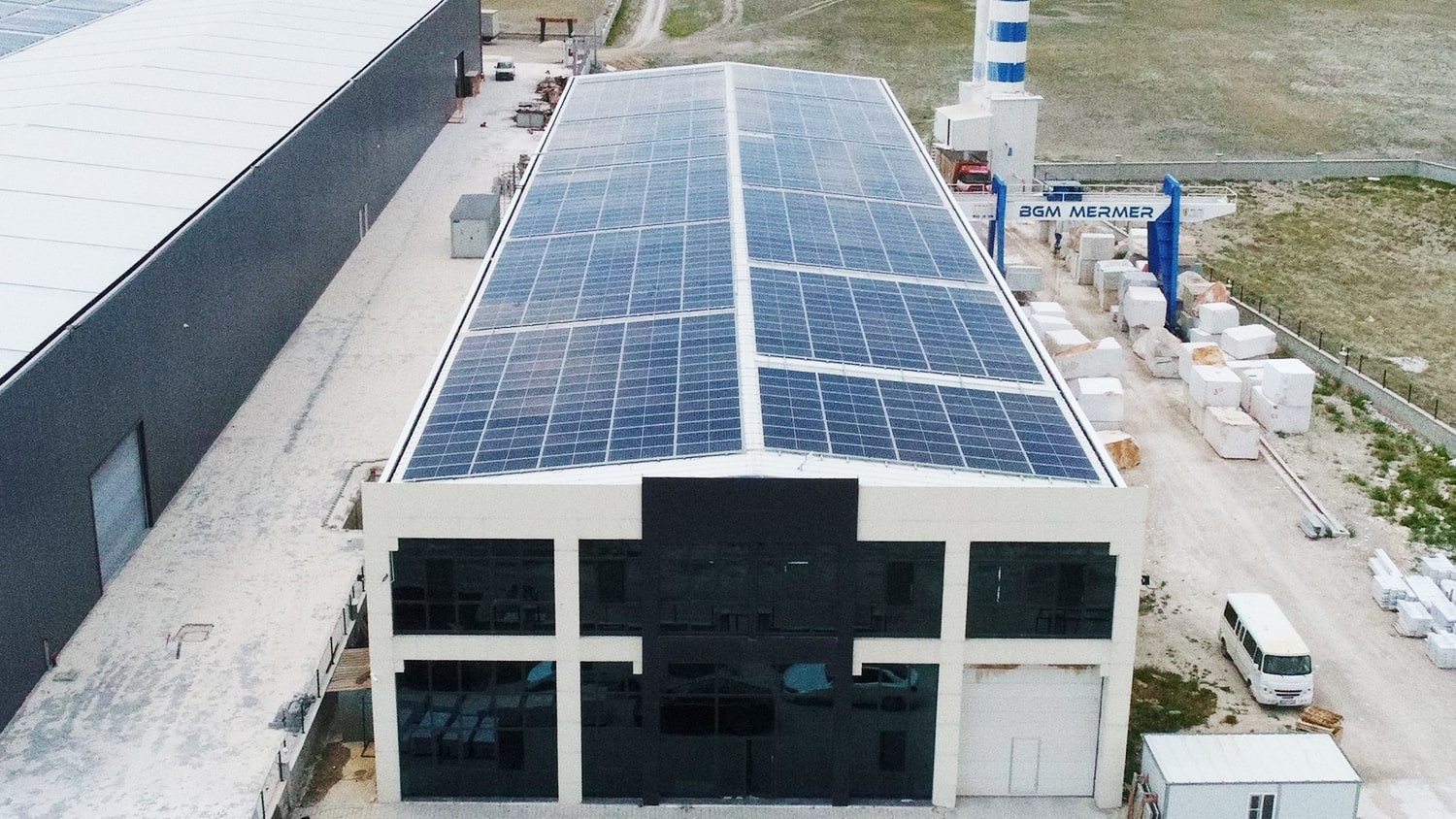 Konya - BGM Mermer 324 kWp Çatı Üzeri Güneş Santrali